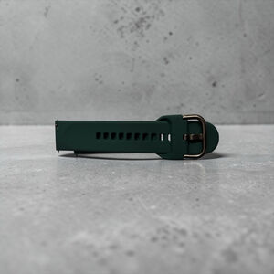 Dark Green Silicone Watch Band Replacement Strap Silver Buckle NWOT